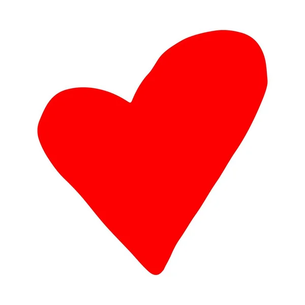 Handgezeichneter Tuschpinsel Mit Herz Elegantes Stilisiertes Handbemaltes Herzsymbol Grafisches Gestaltungselement — Stockvektor
