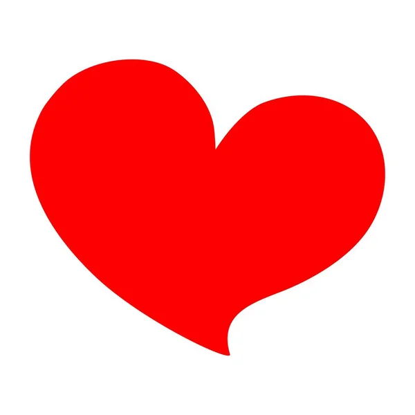 Handgezeichneter Tuschpinsel Mit Herz Elegantes Stilisiertes Handbemaltes Herzsymbol Grafisches Gestaltungselement — Stockvektor