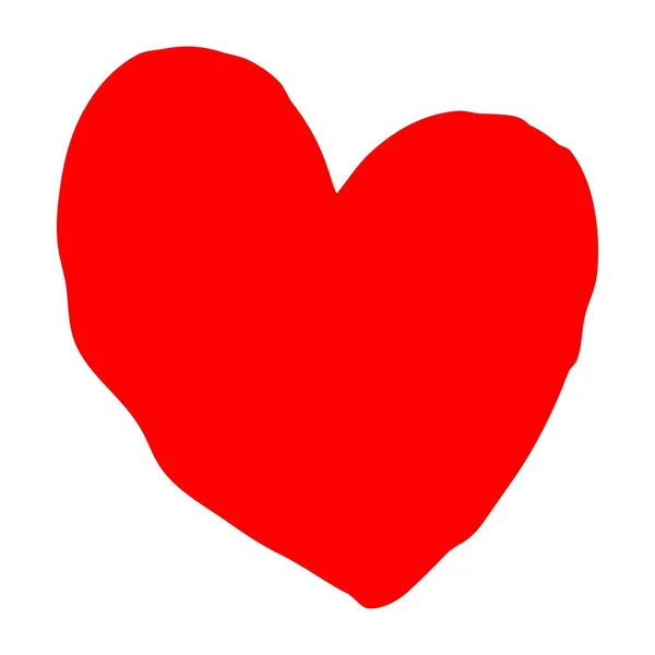Щітка Чорнила Намальована Серцем Елегантний Стилізований Ручний Пофарбований Символ Серця — стоковий вектор