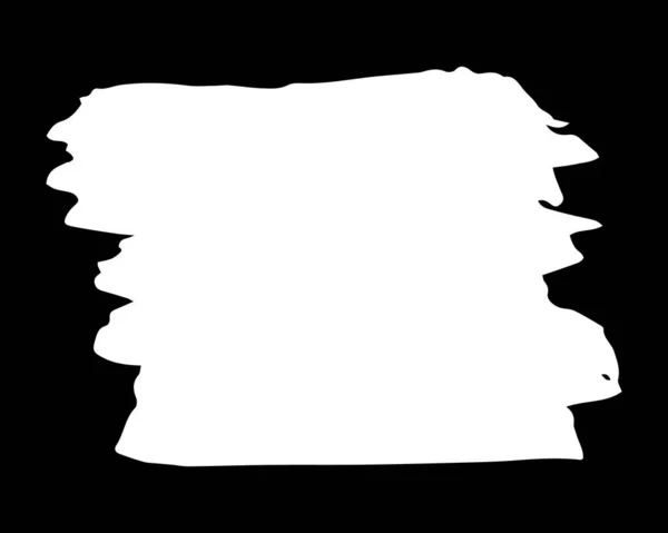 Рука Пензля Намальована Чорним Чорнилом Ізольована Білому Тлі Векторні Ілюстрації — стоковий вектор