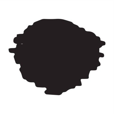 Grunge el boyası mürekkeple boyanmış, beyaz arka planda izole edilmiş. Vektör illüstrasyonu