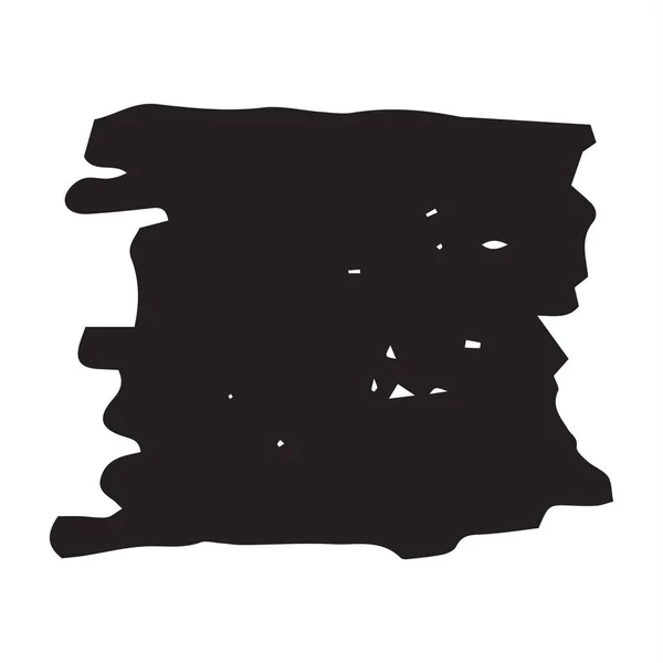 白の背景に隔離されたインクペイントで描かれたグラウンジの正方形の手 ベクターイラスト — ストックベクタ
