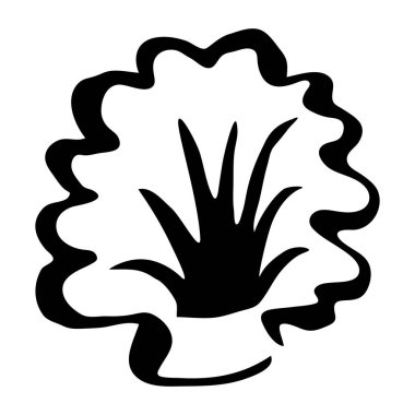 Fırça darbesiyle boyanmış deniz kabuğu eli. Vektör illüstrasyonu beyaz arkaplanda izole edildi