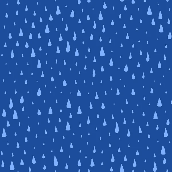 Patrón Sin Costuras Con Gotas Lluvia Pintadas Mano Pincel Grunge — Vector de stock