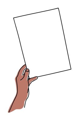 İnce çizgili A4 kağıtlı el yazısı. Belge sunuluyor, bildiri gösteriliyor, resim için şablon. Vektör illüstrasyonu beyaz arkaplanda izole edildi