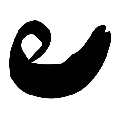 Girdap sembolü beyaz arka plan üzerinde izole mürekkep fırçasıyla el boyalı. Vektör çizim.