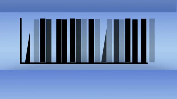 Barcode Animatie Achtergrond Met Bewegende Geometrische Illustratie Barcode Prijs Voor — Stockvideo