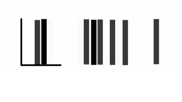 Bar Code Animation Φόντο Κινούμενη Γεωμετρική Απεικόνιση Bar Code Για — Αρχείο Βίντεο