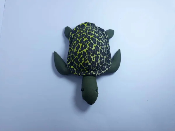 Isolato Tartaruga Artificiale Bianca Giocattoli Decorazioni Regali — Foto Stock