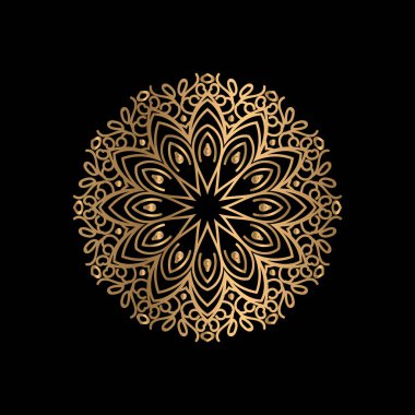 Mandala Çiçek Sanat Logosu Arkaplan Tasarımı