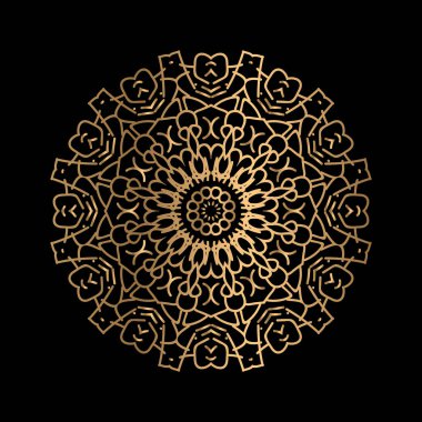 Mandala Çiçek Sanat Logosu Arkaplan Tasarımı