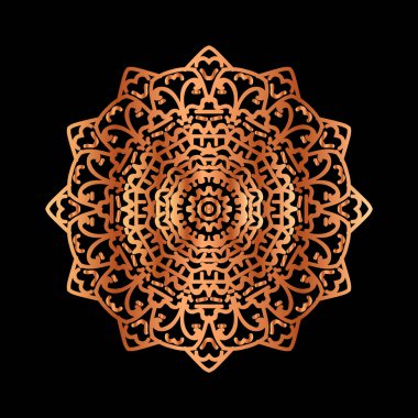 Mandala Çiçek Sanat Logosu Arkaplan Tasarımı