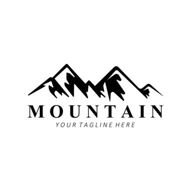 Mountain Logo Design, Vector Place For Nature Lovers Hiker