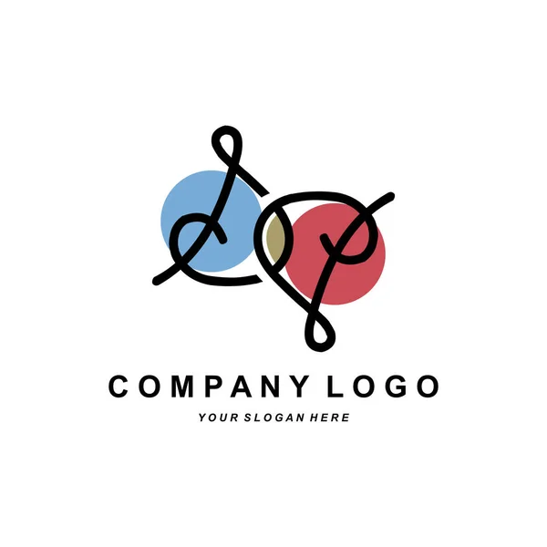 Letra Logo Diseño Marca Corporativa Vector Fuente Ilustración — Vector de stock