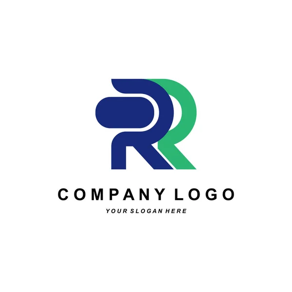 Logo Letra Empresa Diseño Marca Vector Fuente Ilustración — Vector de stock