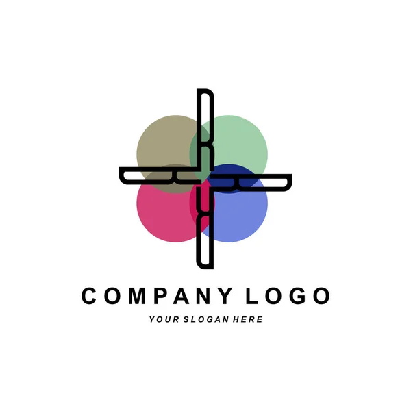 Logo Letter Company Brand Design Vector Font Illustration — Stock vektor