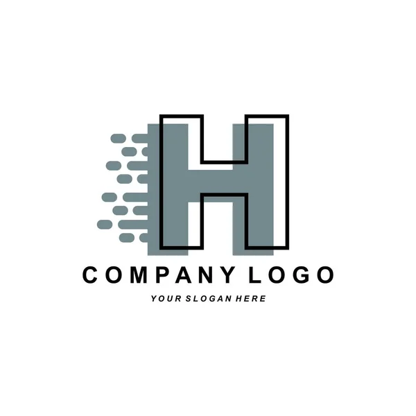 Letter Logo Company Brand Initials Design Sticker Screen Printing Vector — Vector de stock