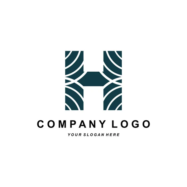 Letter Logo Company Brand Initials Design Sticker Screen Printing Vector — ストックベクタ