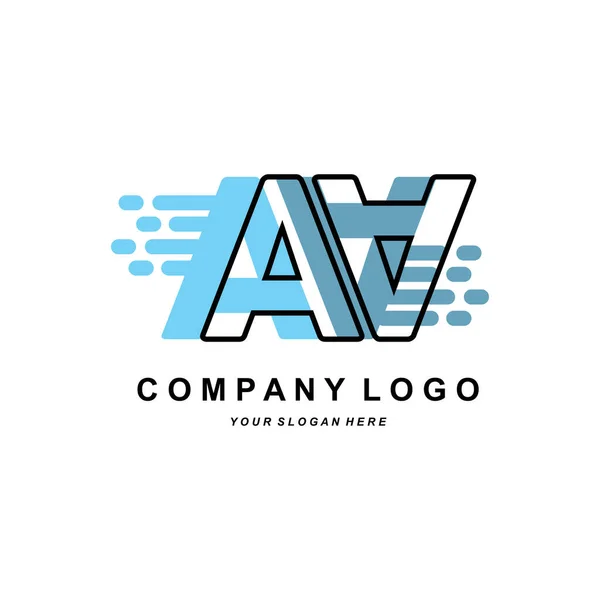 Letter Logo Vector Icon Alphabet Initials Company Brand Design Illustration — Wektor stockowy