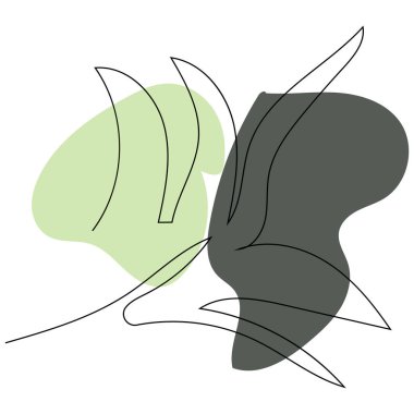 Yaprak Çizgileri logo tasarımı, Arkaplan Simgesi Sanat Eserleri PAstel Renkleri