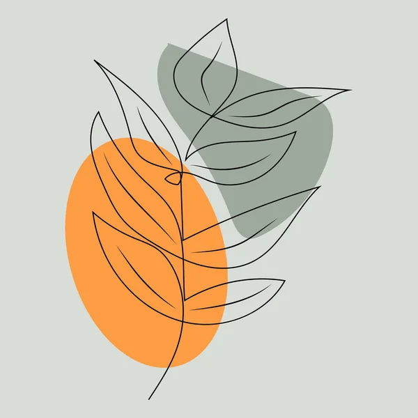 Leaf Lines Logo Design Background Icons Artwork Artwork Colors Pastel — Stock vektor