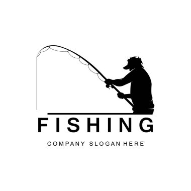 Fishing Logo Design, Fish Hunting Vector Illustration