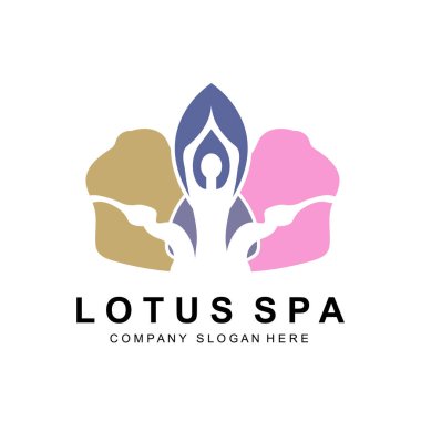 Yoga Logosu Tasarımı, Spor Simgesi İllüstrasyon Fitness ve Akıl ve Vücut Konsantrasyonu