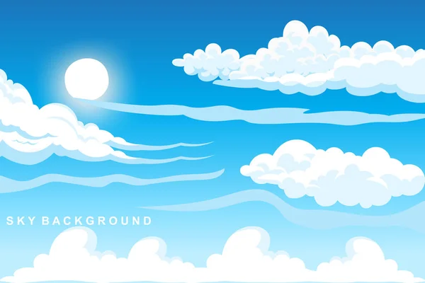 Cloud Background Design, Sky Landscape Illustration, Decoration Vector, Banners And Posters