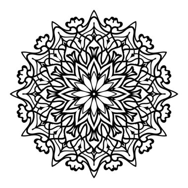 Mandala Çiçek Sanat Logosu Arkaplan Tasarımı