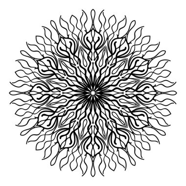 Mandala Çiçek Sanat Logosu Arkaplan Tasarımı