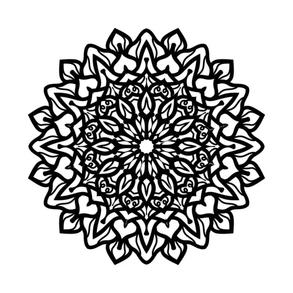 Mandala Flower Art Logo Background Design — Stock Vector