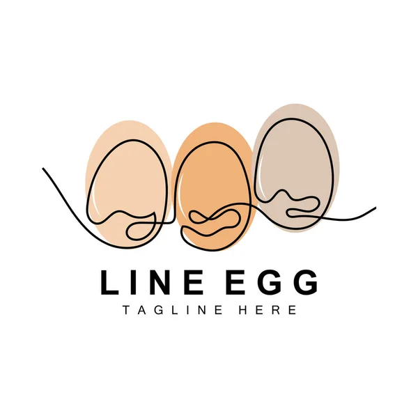 Egg Logo Design Template Natural Food Vector Egg Laying Animals — Stockvector