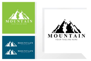 Mountain Logo Design, Vector Place For Nature Lovers Hiker