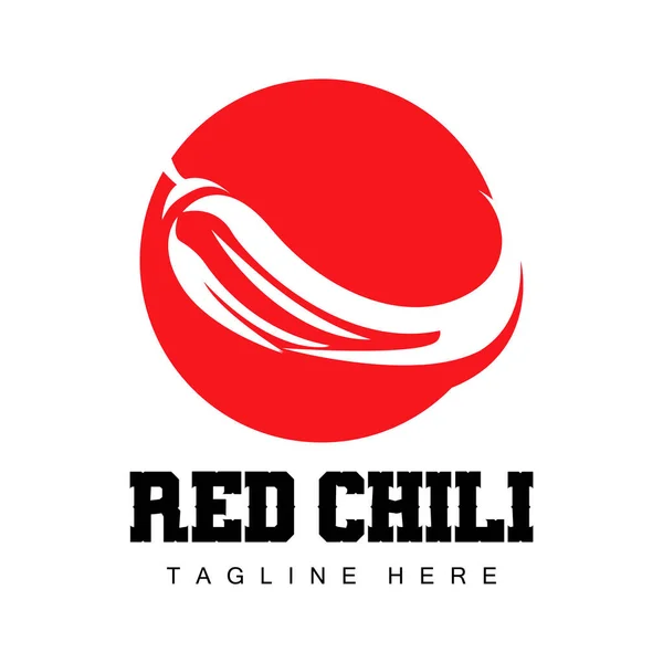 Red Chili Logo Hot Chili Peppers Vector Chili Garden House — Stockvector