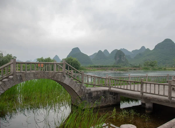 Yangshuo China Mei 2010 Landschappen Shangri Park — Stockfoto