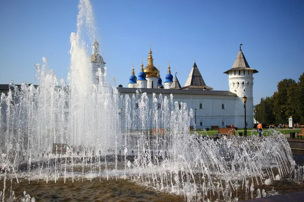 Tobolsk Russia August 2021 Fountain Red Square City Tobolsk Background — 图库照片