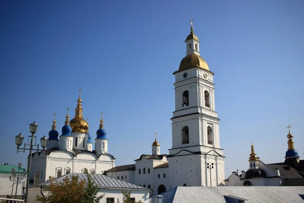 View Sophia Cathedral Assumption Oldest Stone Temple Siberia Tobolsk Russia — Foto Stock