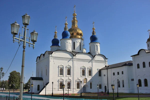 View Sophia Cathedral Assumption Oldest Stone Temple Siberia Tobolsk Russia Стоковая Картинка