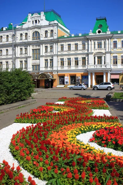 Omsk Russia August 2021 Landscape Composition Flower Exhibition Omsk City — 图库照片