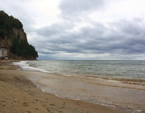 Sandy Beach Pitsunda Bay Abkhazia — Stock Photo, Image