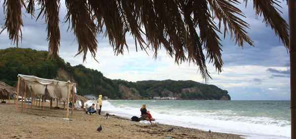 Ldzaa Αμπχαζία Οκτωβρίου 2021 Παραλία Στον Κόλπο Της Πιτσούντας — Φωτογραφία Αρχείου