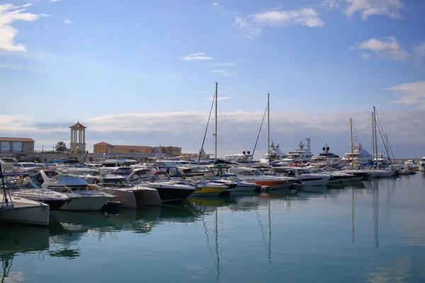 Soçi Rusya Ekim 2021 Soçi Limanındaki Marina Manzarası — Stok fotoğraf