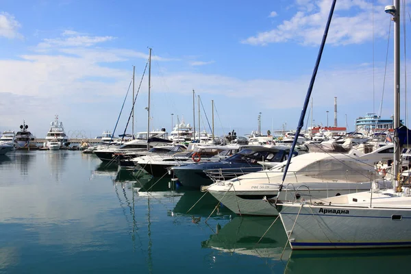 Soçi Rusya Ekim 2021 Soçi Limanındaki Marina Manzarası — Stok fotoğraf