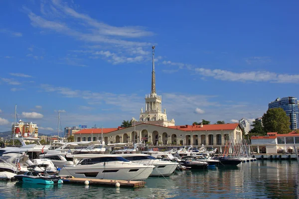 Soçi Rusya Ekim 2021 Soçi Limanındaki Marina Manzarası — Stok fotoğraf