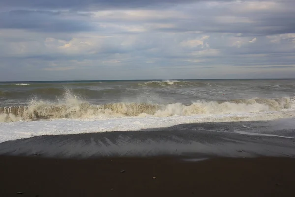 Tormenta Mar Negro Playa Riviera Ciudad Sochi —  Fotos de Stock