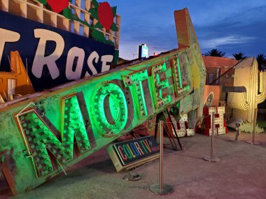 Motel tabelası, Neon Müzesi, Las Vegas, Nevada