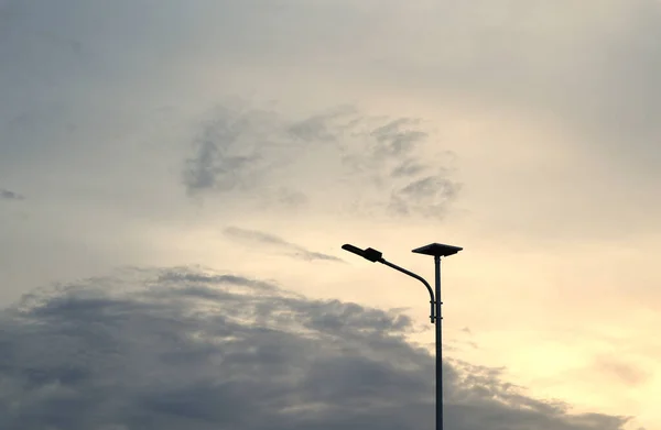 Street light. aesthetic street lighting in a village