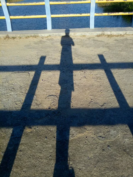 Shadow Man Bridge Background — Photo