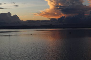 Beautiful lake in the afternoon