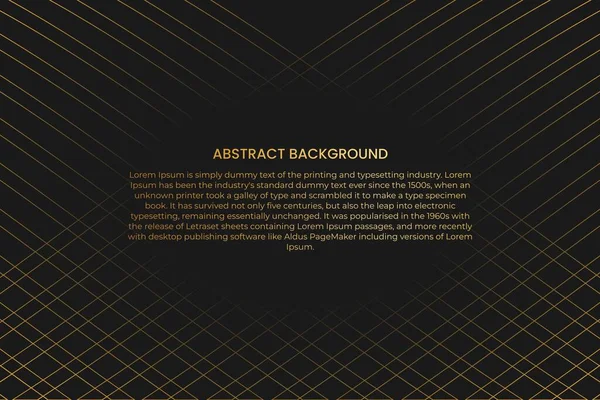 Abstracte Achtergrond Met Goudlijn Golf Luxe Stijl Technisch Patroon Gebogen — Stockvector